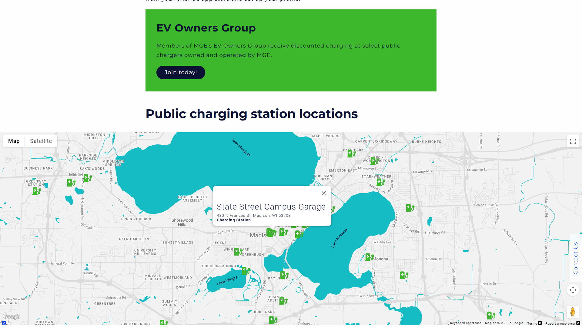 image of EV Owner Group page after