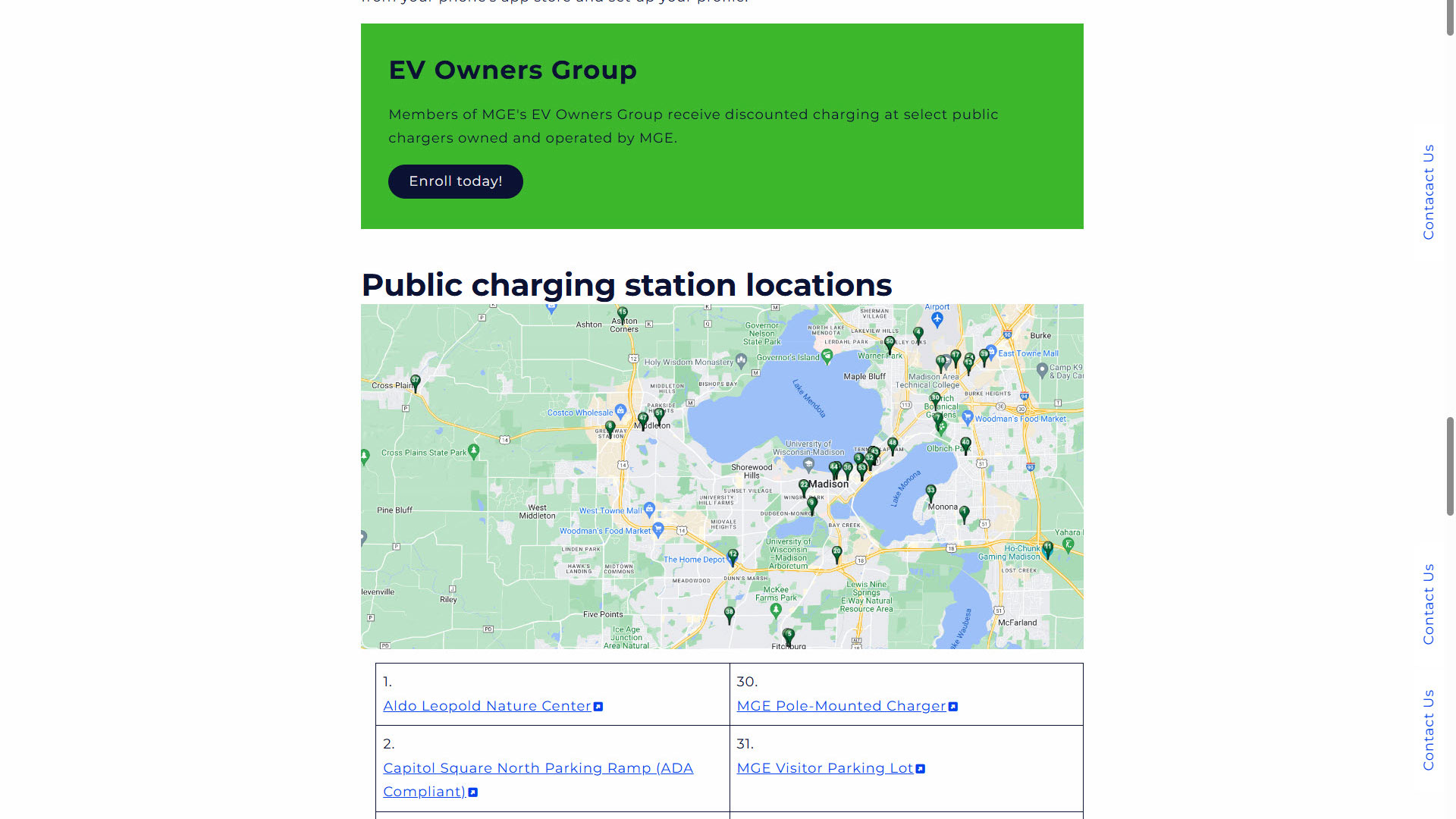 image of EV Owner Group page before