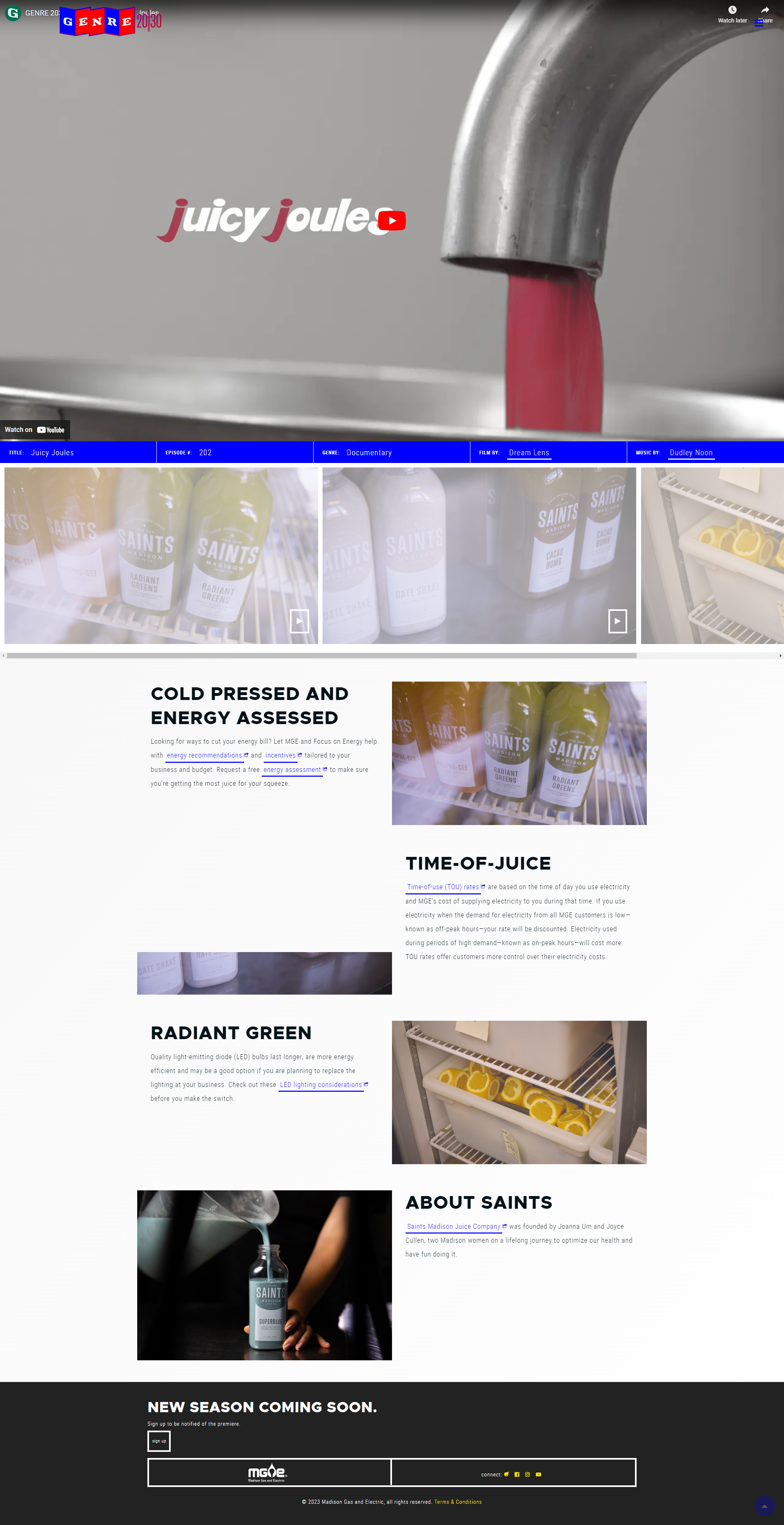 Genre 2030 Juicy Joules web page